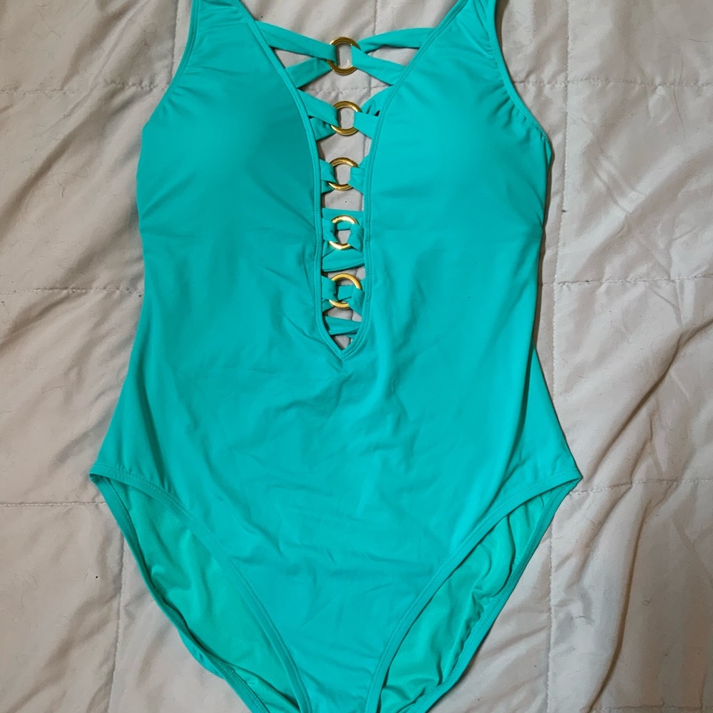 Bleu Rod Beattie Blue One Piece Swimsuit Classic Design